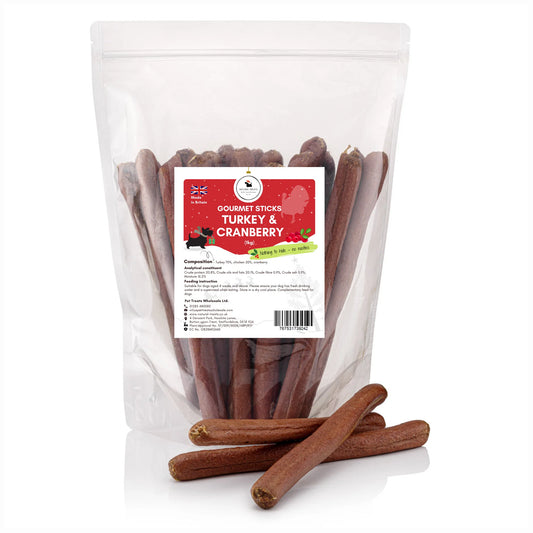 Gourmet Sticks - Turkey and Cranberry 500g